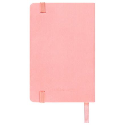 Скетчбук, слоновая кость 140 г/м2 90х140 мм, 80 л., КОЖЗАМ, резинка, BRAUBERG ART CLASSIC, пастель розовый, 116874