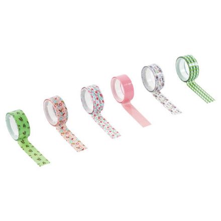 Клейкие ленты 15 мм х 5 м, декоративные, ОСТРОВ СОКРОВИЩ, комплект 6 шт., ассорти №1, блистер, 227270 Клейкие ленты 15 мм х 5 м, декоративные, ОСТРОВ СОКРОВИЩ, комплект 6 шт., ассорти №1, блистер, 227270