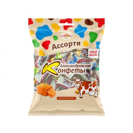 Конфеты Александровские коровки Ассорти, 250г Конфеты Александровские коровки Ассорти, 250г