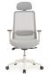 Кресло WORK W-218C white Светло-серый пластик/Светло-серая сетка 65-64-113-123