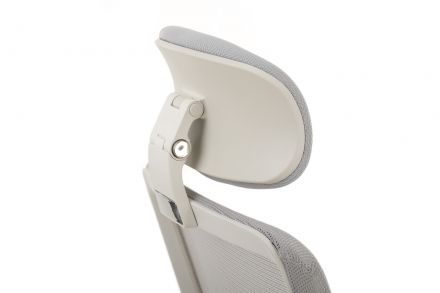 Кресло WORK W-218C white Светло-серый пластик/Светло-серая сетка 65-64-113-123