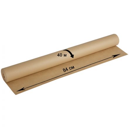 Крафт-бумага в рулоне для упаковки 840мм*40м OfficeSpace, 78г/м2 Крафт-бумага в рулоне для упаковки 840мм*40м OfficeSpace, 78г/м2