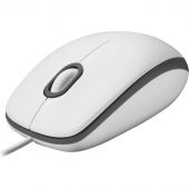 Мышь компьютерная Logitech проводн.  M100 Corded WHITE 910-006764