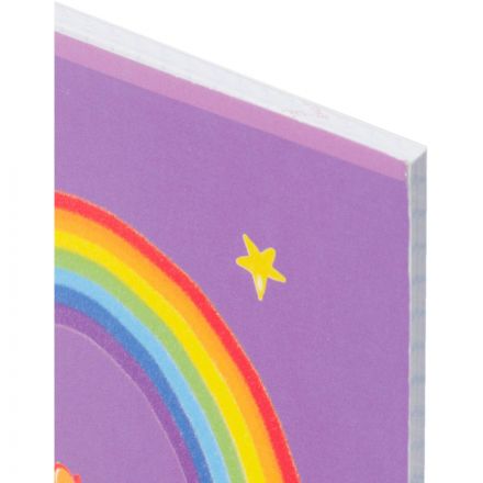 Тетрадь общая А5 48л Волш Единорог фиол ,клет,скреп., ВД-лак