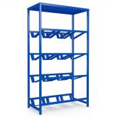 Стеллаж для воды Бомис-12П на 12 тар синий 885x450x1590 мм