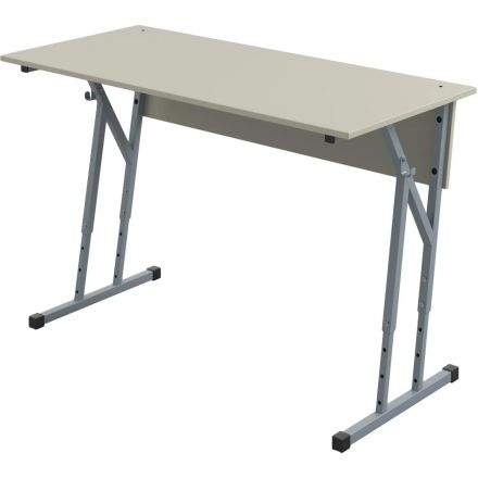 Парта MET_Комус Мебель Стол ученический 2-местный 3-7р.г. серый/серый НОВ Парта MET_Комус Мебель Стол ученический 2-местный 3-7р.г. серый/серый НОВ