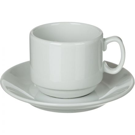 Кофейная пара Добруш Мокко фарфоровая белая чашка 100 мл/блюдце (артикул производителя 6С1627Ф34)