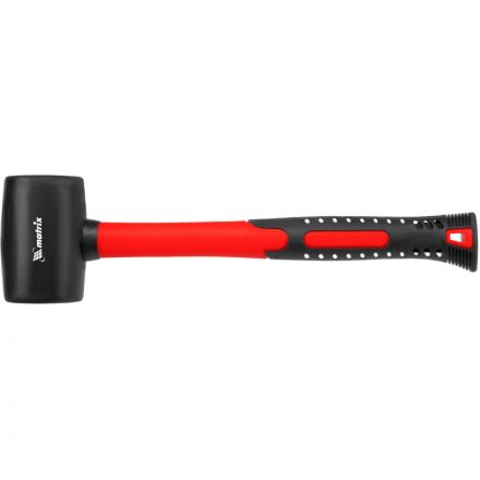 Киянка резиновая 450 г черная резина фибергласовая рукоятка Matrix 11185