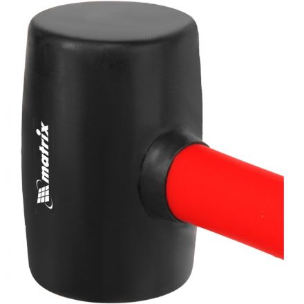 Киянка резиновая 450 г черная резина фибергласовая рукоятка Matrix 11185