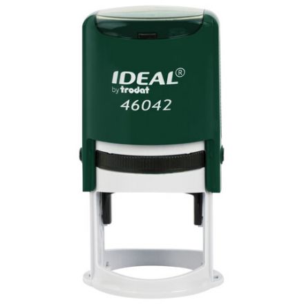 Оснастка для печатей оттиск D=42 мм, синий, TRODAT IDEAL 46042, корпус ИЗУМРУД, крышка, подушка,191407