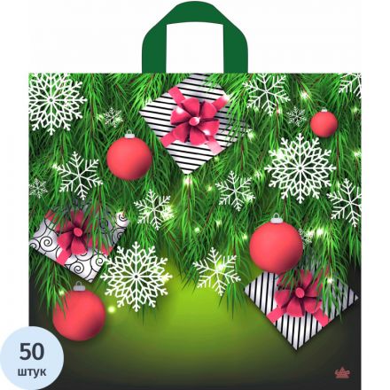 Пакет подарочный пластиковый Под. В елках 42х44 НГ(50шт в уп) арт.н00186561 Пакет подарочный пластиковый Под. В елках 42х44 НГ(50шт в уп) арт.н00186561