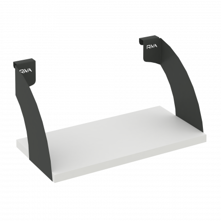 Навесные полки. Кронштейны+ЛДСП полка 400мм MAN-41-4 Белый бриллиант/Антрацит металл 400*220*200 Навесные полки. Кронштейны+ЛДСП полка 400мм MAN-41-4 Белый бриллиант/Антрацит металл 400*220*200