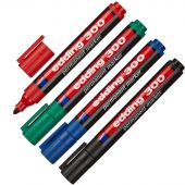 Набор маркеров перманентных Edding E-300 (толщина линии 1.5-3 мм, 4 штуки в упаковке)