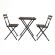 Комплект складной мебели (стол и 2 стула) NOSTRESS (НОСТРЕСС) "Woodstock FS-003A", металл черный, акация, 680060