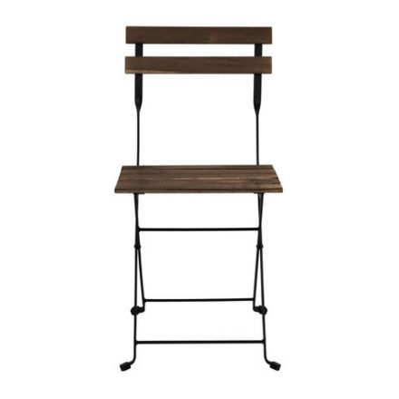 Комплект складной мебели (стол и 2 стула) NOSTRESS (НОСТРЕСС) "Woodstock FS-003A", металл черный, акация, 680060