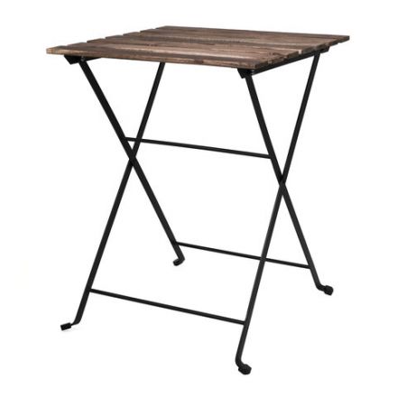 Комплект складной мебели (стол и 2 стула) NOSTRESS (НОСТРЕСС) "Woodstock FS-003A", металл черный, акация, 680060