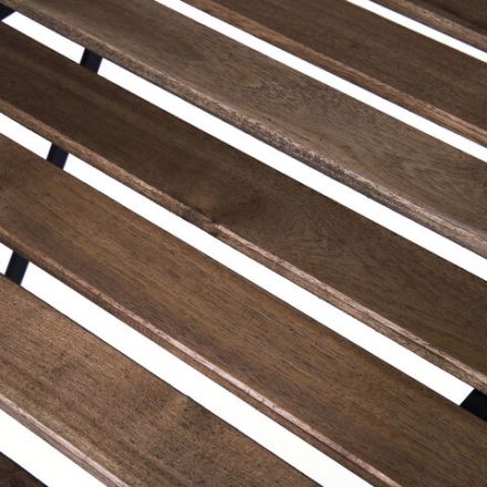 Комплект складной мебели (стол и 2 стула) NOSTRESS (НОСТРЕСС) "Woodstock FS-003A", металл черный, акация, 680060