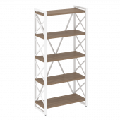 Loft Стеллаж на регулируемых опорах-5 полок VR.L-MST.O-5.8 Дуб аризона/Белый металл 800*400*1650