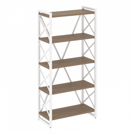 Loft Стеллаж на регулируемых опорах-5 полок VR.L-MST.O-5.8 Дуб аризона/Белый металл 800*400*1650 Loft Стеллаж на регулируемых опорах-5 полок VR.L-MST.O-5.8 Дуб аризона/Белый металл 800*400*1650