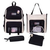 Рюкзак HEIKKI COMBO (ХЕЙКИ), сумка-шоппер, косметичка, пенал В ПОДАРОК, черно-белый, 42х30х14 см, 272564 Рюкзак HEIKKI COMBO (ХЕЙКИ), сумка-шоппер, косметичка, пенал В ПОДАРОК, черно-белый, 42х30х14 см, 272564