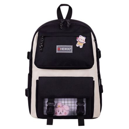Рюкзак HEIKKI COMBO (ХЕЙКИ), сумка-шоппер, косметичка, пенал В ПОДАРОК, черно-белый, 42х30х14 см, 272564 Рюкзак HEIKKI COMBO (ХЕЙКИ), сумка-шоппер, косметичка, пенал В ПОДАРОК, черно-белый, 42х30х14 см, 272564