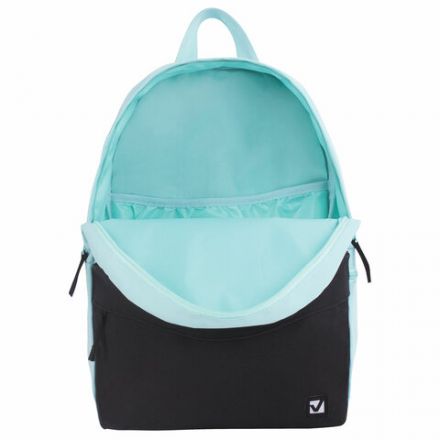 Рюкзак BRAUBERG "SYDNEY" универсальный, карман с пуговицей, черно-зеленый, 38х27х12 см, 228839