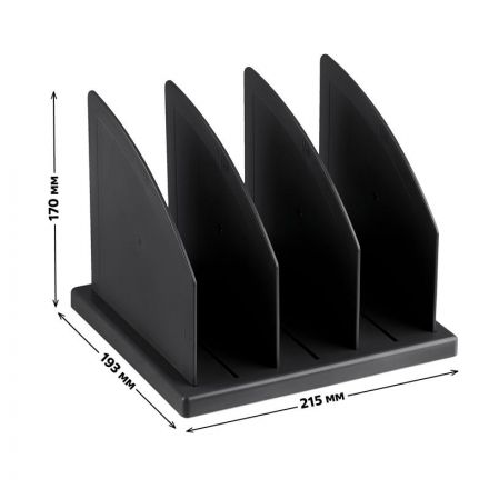 Лоток вертикальный для бумаг Attache сортер 3 отделения сборный черный Лоток вертикальный для бумаг Attache сортер 3 отделения сборный черный