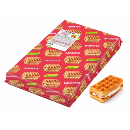 Вафли Дарлетто  мягкие со взбитыми сливками и карамелью,  1,08кг