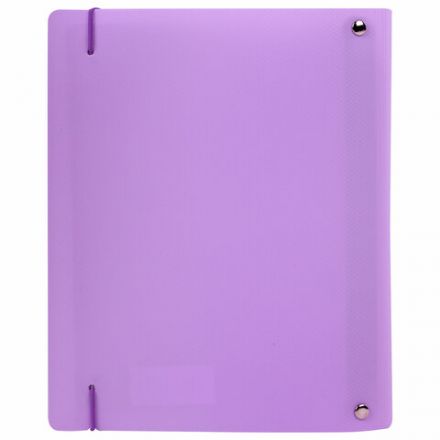 Тетрадь на кольцах А5 175х220 мм, 120 л., пластик, с резинкой, BRAUBERG, Сиреневый, 404620