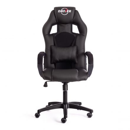 Кресло Tetchair DRIVER (22), кож/зам/ткань, черный/черный , 36-6/TW-11