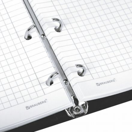 Тетрадь на кольцах А5 160х212 мм, 120 листов, картон, выборочный лак, клетка, BRAUBERG, "Anime", 404733