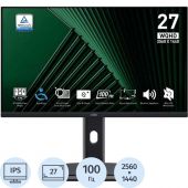 Монитор MSI MP275QPG(9S6-3PC39M-069)27/WQHD/IPS/100Hz/300cd/4ms/HDMI/DP