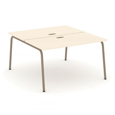 Estetica Рабочая станция на 2 места ES.D.RS-2.3-LK Сатин/Латте металл 1380*1500*750 Estetica Рабочая станция на 2 места ES.D.RS-2.3-LK Сатин/Латте металл 1380*1500*750