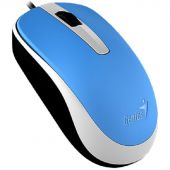 Мышь компьютерная Genius DX-120,USB, оптическая, 1000 DPI 1.5m, голубой