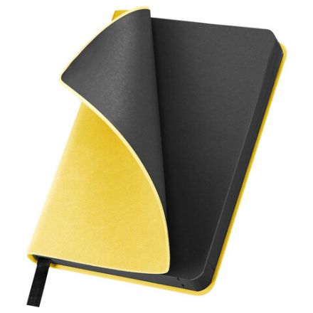 Ежедневник недатированный МАЛЫЙ 100х150 мм А6 BRAUBERG "Metropolis Mix", под кожу, 136 л., желтый, 113303