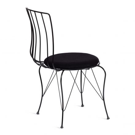 Стул LALITA (mod. 172) металл/ткань,  44 х 51.5 х 85 см, Black (черный)