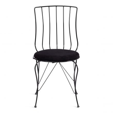 Стул LALITA (mod. 172) металл/ткань,  44 х 51.5 х 85 см, Black (черный)