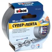 Клейкая СУПЕР-лента армированная Unibob, 50мм*25м, серая, инд. упаковка Клейкая СУПЕР-лента армированная Unibob, 50мм*25м, серая, инд. упаковка