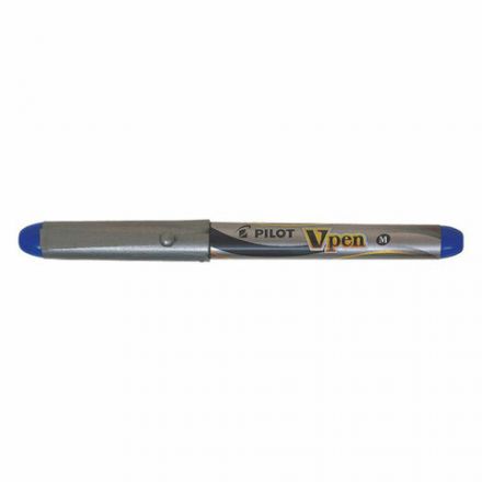 Ручка перьевая PILOT V-Pen, СИНЯЯ, корпус серый, линия письма 0,58 мм, SVP-4M L