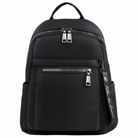 Рюкзак BRAUBERG PODIUM женский, карман-антивор, нейлон, черный, 32х26х15 см, 270815
