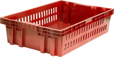 Ящик хлебный 600х400х152,5 красный вес 1,3 кг.