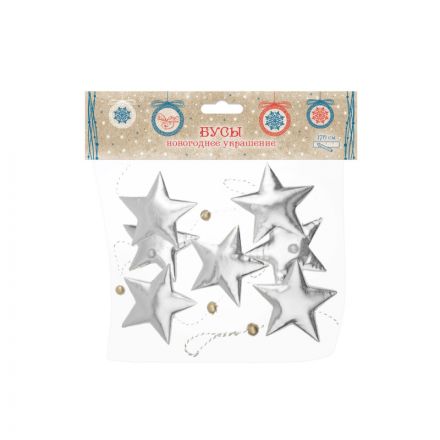 Новогоднее украшение гирлянда Magic Time Серебр звезды НГ 170x1,5x11,81447 Новогоднее украшение гирлянда Magic Time Серебр звезды НГ 170x1,5x11,81447