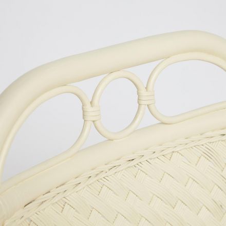 Комплект террасный ANDREA (стол кофейный со стеклом + 2 кресла + подушки) ротанг, 64х67х92см / D60х55, TCH White (белый)