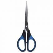 Ножницы BRAUBERG "Office-Expert" 170 мм, сине-черные, резиновые вставки, 3-х сторонняя заточка, 231561