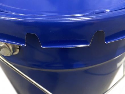 Ведро металлическое 10 л синий цвет крышка-корона