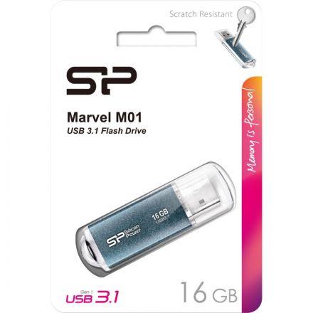 Флеш-память Silicon Power Marvel M01, 16Gb, USB 3.2 G1, с, SP016GBUF3M01V1B