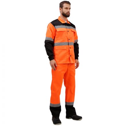 Костюм летний муж. лд01-КПК оранж./черн. (р.60-62) 170-176