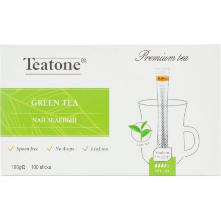 Чай зеленый TEATONE в металл.стике, 100 шт/уп. 1241