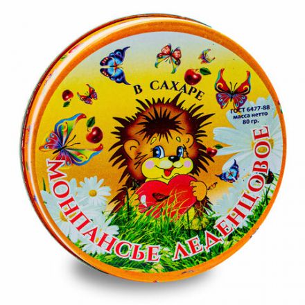 Монпансье леденцовое в сахаре с фруктовым вкусом, 80 г