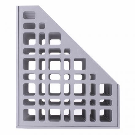 Лоток вертикальный для бумаг BRAUBERG "MAXI Plus", 240 мм, 6 отделений, сетчатый, сборный, серый, 237016